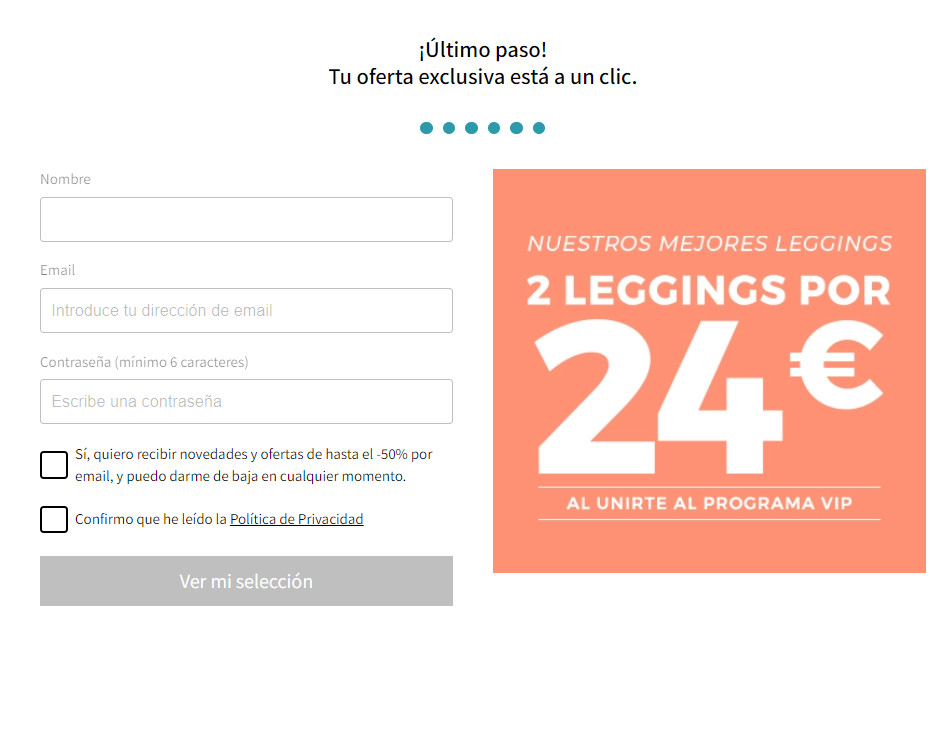 Fabletics oferta de enganche