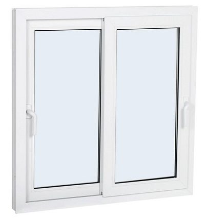 Ventana corredera de PVC blanco